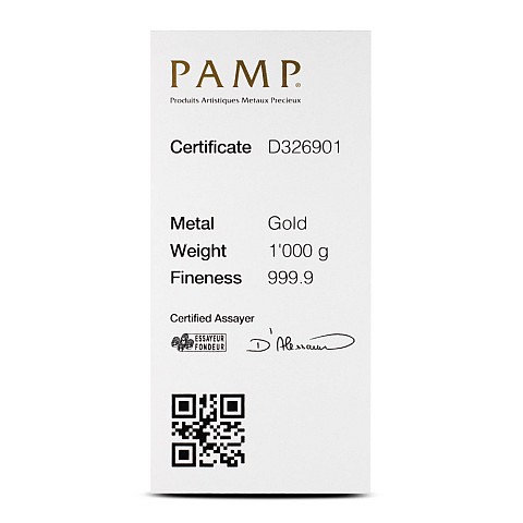 PAMP Suisse Kilo Cast .9999 Gold Bar (Mint Fresh)